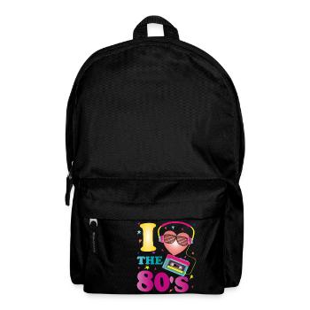 I love the 80's - Rucksack - Schwarz - Vorne