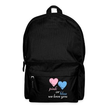 Pink Or Blue We Love Baby Geburt Schwangerschaft - Rucksack - Schwarz - Vorne