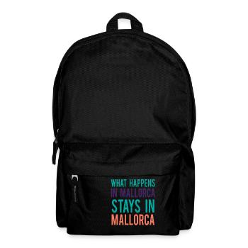 What happens in Mallorca stays in Mallorca - Backpack - black - Front