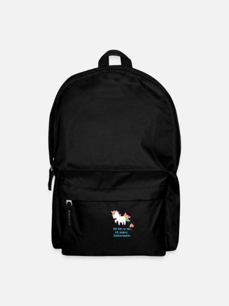 Zuckerwatte Einhorn - Rucksack - Schwarz
