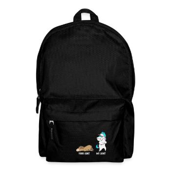 Einhorn Pferd Deine Tante Meine Tante Geschenk EN - Rucksack - Schwarz - Vorne