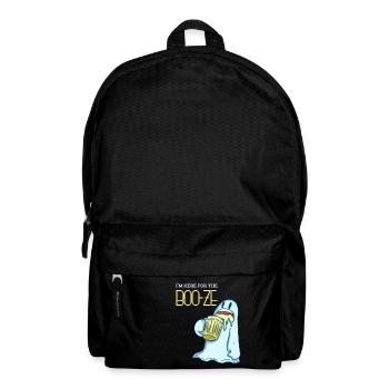 BOO - Geist - Gespenst - Bier - Party - Feiern - Rucksack - Schwarz - Vorne