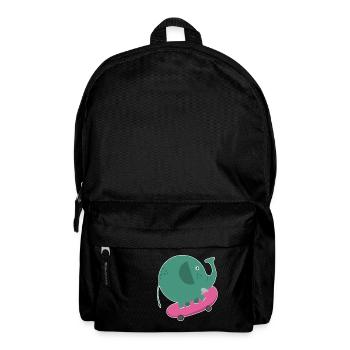 Éléphant patineur - Sac à dos - noir - Devant