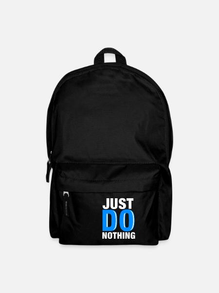 Mach einfach nichts - Rucksack - Schwarz