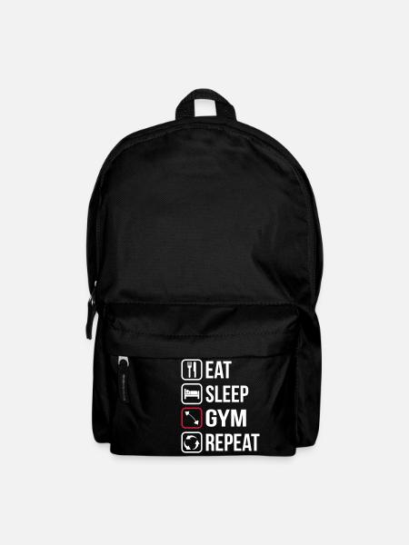 Eat Sleep Gym Repeat - Backpack - black