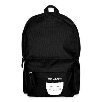 Be Happy Motivation Inspiration Cute - Backpack - black - Front