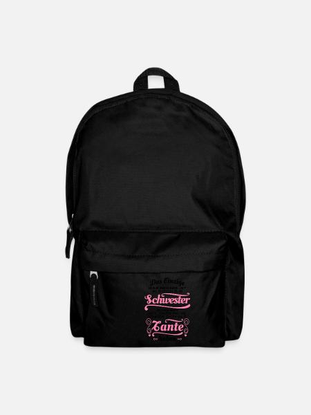 Tolle Schwester, tolle Tante - Geschenk - Rucksack - Schwarz