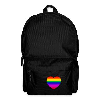 Heart - Colored - One Heart - Gift - Romance - Backpack - black - Front