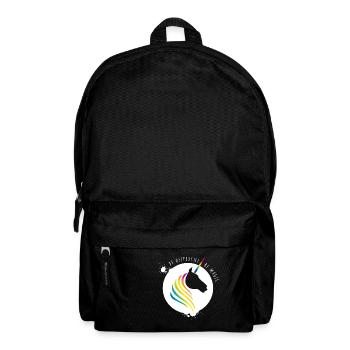unicorn rainbow unicorn rainbow gay CSD cool LO - Backpack - black - Front