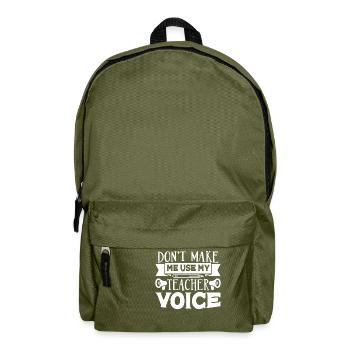 Teacher - Backpack - olive green - Front