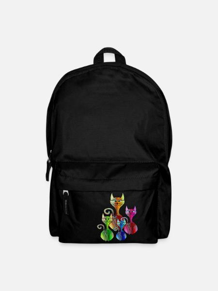 Katzen - Rucksack - Schwarz