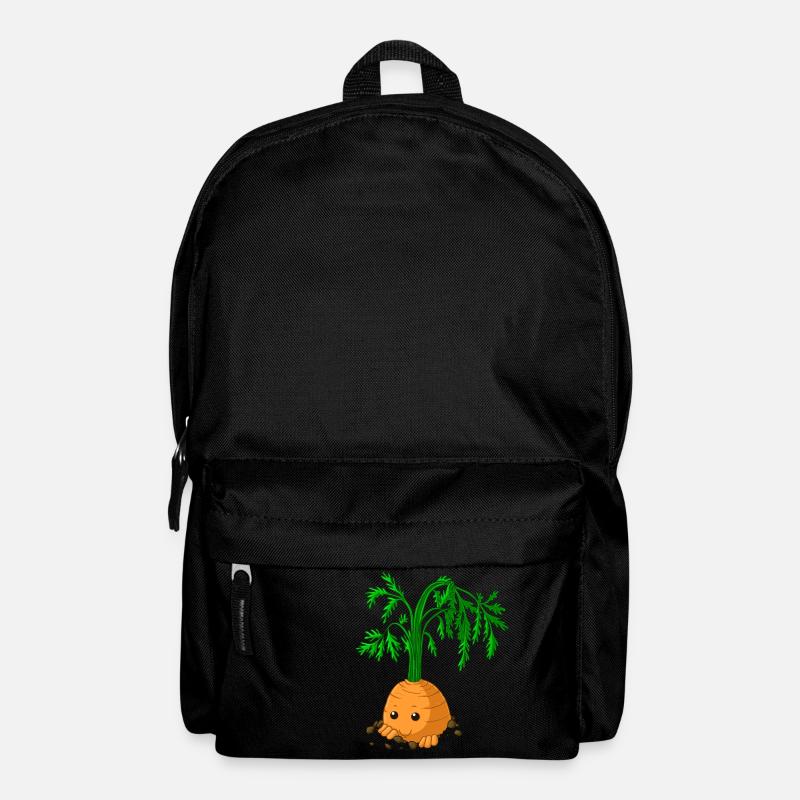 Timid cartoon carrot - Backpack - black