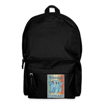 Elephant Elephant Vintage Retro Style Grunge - Backpack - black - Front