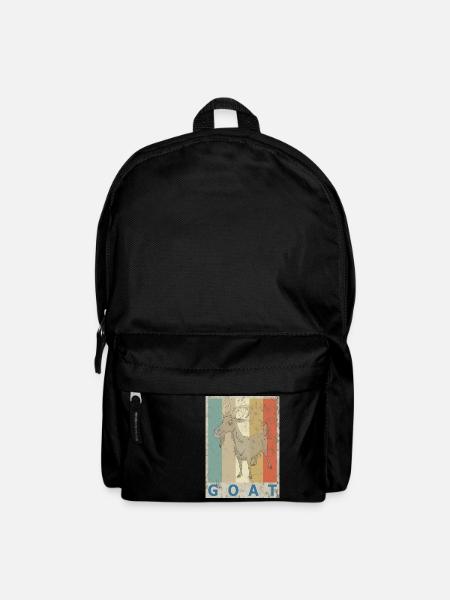 Chèvre, style rétro, grunge - Sac à dos - noir