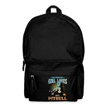 Pitbull chien chien de combat amour fille - Sac à dos - noir - Devant