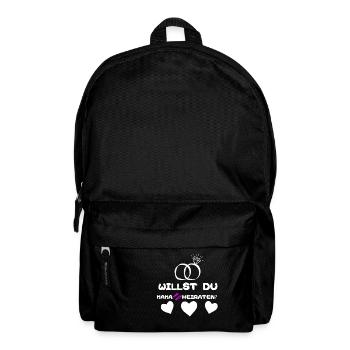 Willst du Mama und mich heiraten? - Rucksack - Schwarz - Vorne