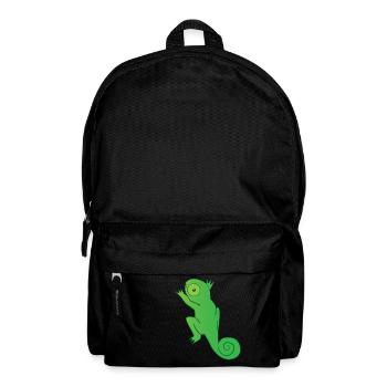 Reptil - Chamäleon - Chamäleons - Geschenk - Rucksack - Schwarz - Vorne
