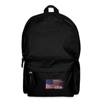 USA Flagge Amerika Freiheit Reise route 66 shirt - Rucksack - Schwarz - Vorne