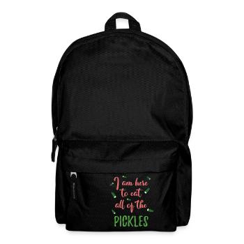 Ich bin hier, um alle Gurken zu essen - Rucksack - Schwarz - Vorne