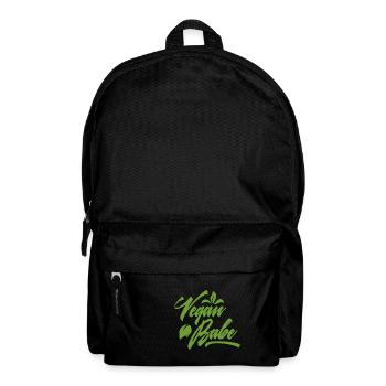 Mode de vie végétalien - "Vegan Babe" - Cadeau - Sac à dos - noir - Devant
