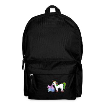 Unicorn puking over kids gift idea - Backpack - black - Front