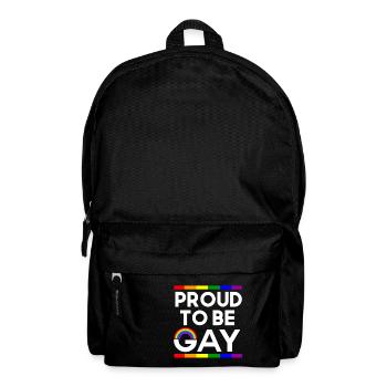 Proud to be gay - Rucksack - Schwarz - Vorne