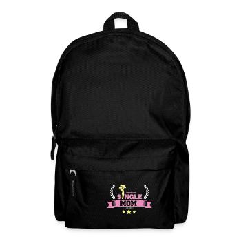 I love my single mom - Backpack - black - Front