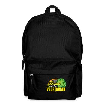 Proud to be vegetarian - Backpack - black - Front