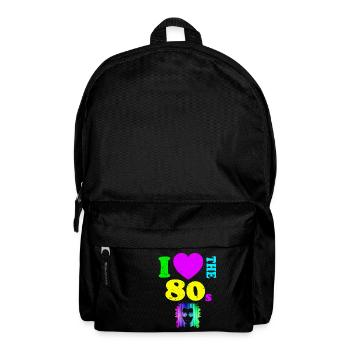 Ich liebe die 80er Jahre T-Shirt Neon Punk Rocker Glowing - Rucksack - Schwarz - Vorne