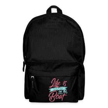 Boat sailing ocean cruise sailboat - Backpack - black - Front