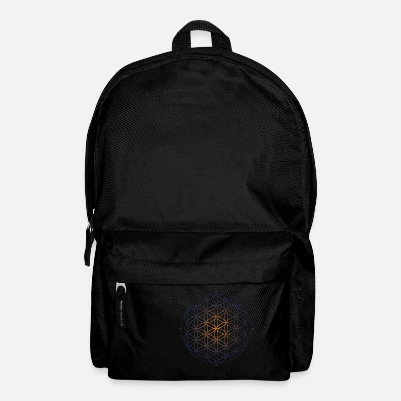 Heilige Geometrie Blume des Lebens Muster der Schöpfung - Rucksack - Schwarz