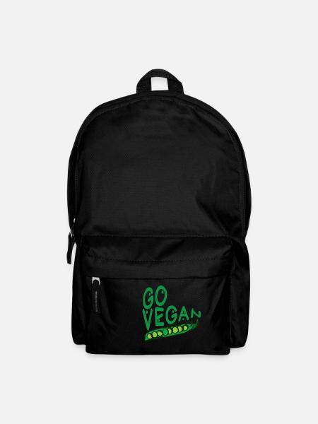 Go Vegan - Rucksack - Schwarz