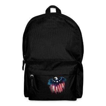 4th Of July American flag eagle - Backpack - black - Front