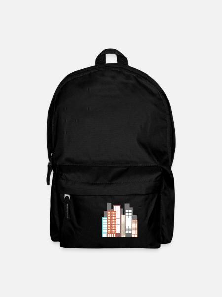 Gebäude - Rucksack - Schwarz