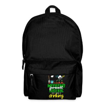 Wochenend-Vorhersage Gartenarbeit mit einer Chance zu trinken - Rucksack - Schwarz - Vorne