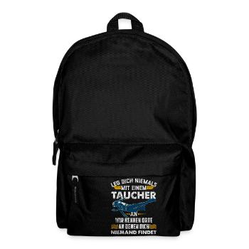 Plongeur Diver Cadeau Plongée sous-marine Scuba Diver - Sac à dos - noir - Devant