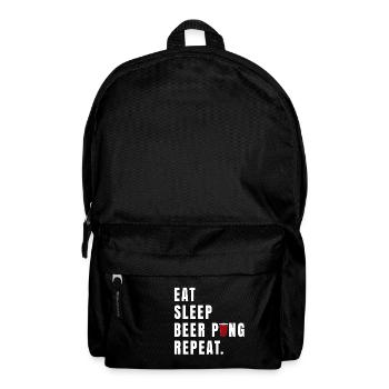 Beerpong Beer pong - Bier pong Shirt Geschenk - Rucksack - Schwarz - Vorne