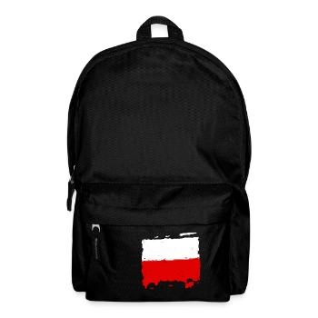 Polska flaga - Pologne drapeau - Pologne flag - Sac à dos - noir - Devant