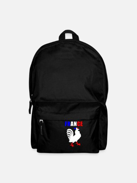 Frankreich Fussball Französisches Trikot Hahn - Rucksack - Schwarz