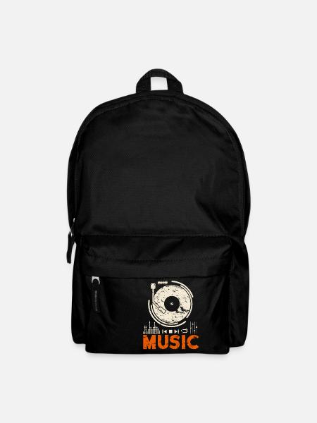 Musique Music Record Lecteur DJ cadeau - Sac à dos - noir