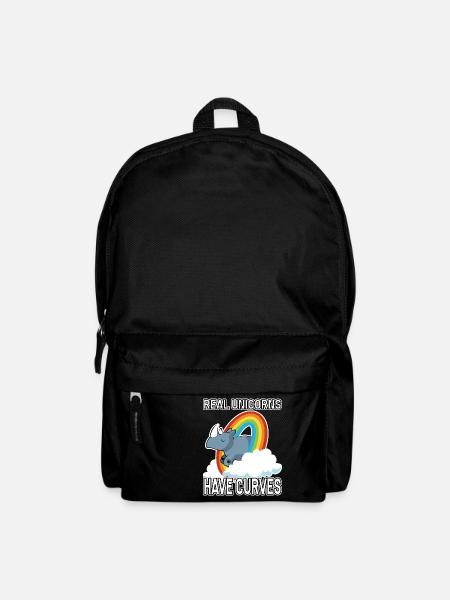 Wahre Einhörner haben Kurven - Rucksack - Schwarz