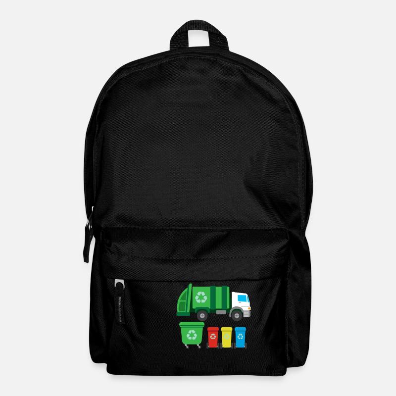 Müllwagen Zur Müllabfuhr Recycling I Geschenkidee - Rucksack - Schwarz