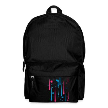 regen tropfen graffiti spray cool durchhalten schw - Rucksack - Schwarz - Vorne