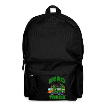 Müllwagen Zur Müllabfuhr Recycling I Geschenkidee - Rucksack - Schwarz - Vorne