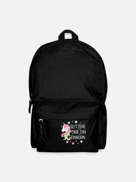 Cooles Einhorn Geschenk Glitzern Unicorn Magie - Rucksack - Schwarz