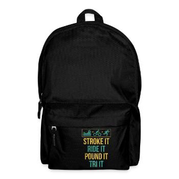 Stroke, Ride, Pound - Backpack - black - Front