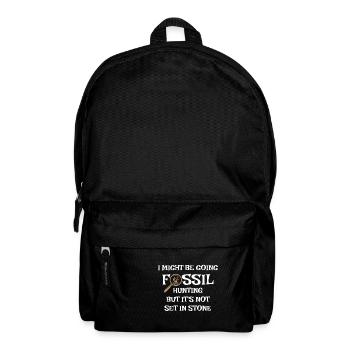 Vintage Fossil Hunting Gift for Paleontologists, - Backpack - black - Front