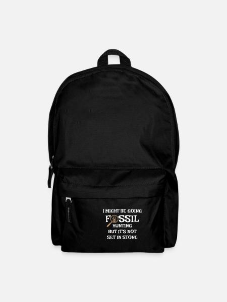 Vintage Fossil Hunting Gift for Paleontologists, - Backpack - black