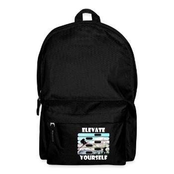Elevate Wintersport Shirt & Geschenkidee - Rucksack - Schwarz - Vorne