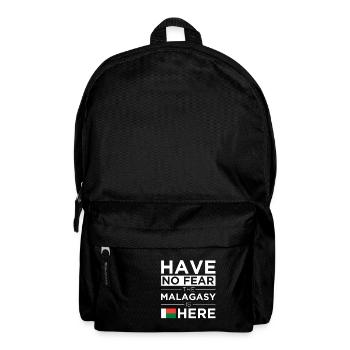 N'ayez pas peur Le malgache est ici Fierté fier - Sac à dos - noir - Devant